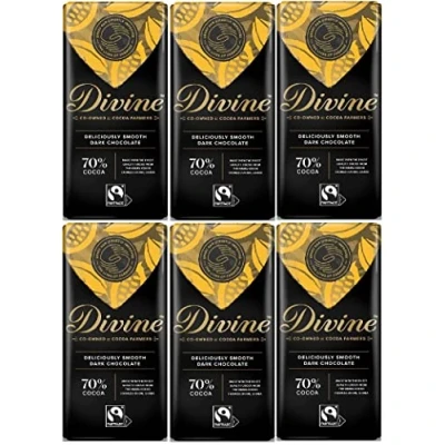 Image of Divine 70% Dark Chocolate 6 x 90g