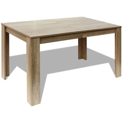 Image of vidaXL Dining Table Oak Kitchen