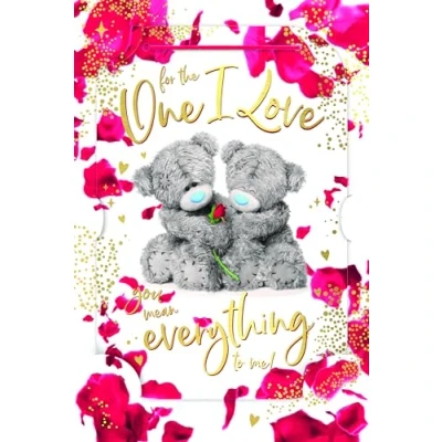 Image of Me To You Tatty Teddy Mean Everything 3D Keepsake Birthday Greeting Card 6x6ins Official Collection