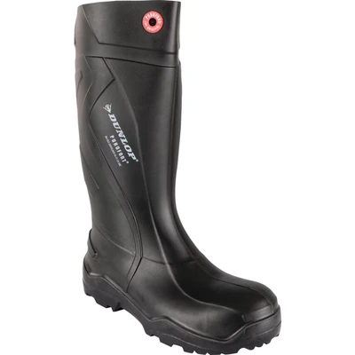 Image of Dunlop Purofort+ Full Safety Wellington Boots, Black, UK 11, C762041.46