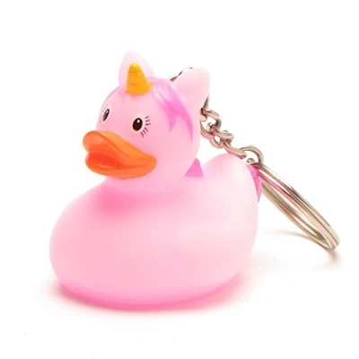 Image of Unicorn Keychain Pink Rubber Duck DUCKSHOP Bathduck L: 4,5 cm