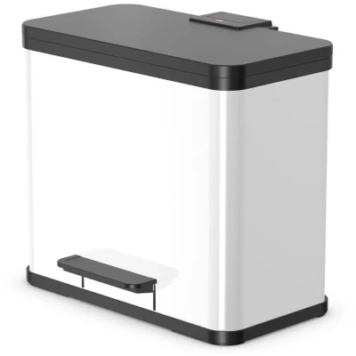 Image of Hailo Eco Waste Collector With Pedal, Trio Plus L, Capacity 3 X 9 White