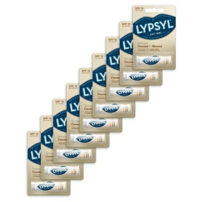Image of Lypsyl Sensual Lip Balm, Coconut and Almond Pack of 9