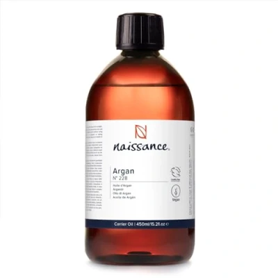 Image of Naissance Argan Oil (No. 228) 450ml Natural Growth Hair Mask, Anti Ageing Moisturiser &amp; Conditioner for Face, Skin, Beard Cuticles Hands