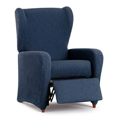 Image of Eysa Llion Sofa Cover, Lycra, Blue 3, 1 Seater