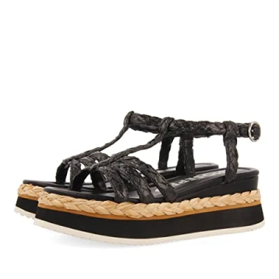 Image of GIOSEPPO Women&#039;s senlisse Sandal, Black, 7.5 UK