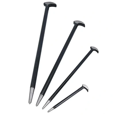 Image of 4pc Solid Steel Heel and Toe Pry Bar Crow Wrecking Knuckle Set 6&quot; 20&quot;