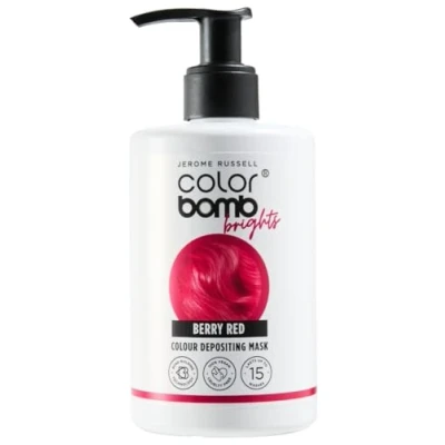 Image of Jerome Russell Color Bomb Brights Berry Red Colour Depositing Conditioning Mask, 300ml