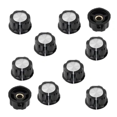 Image of 10pcs Control Knob Potentiometer Knobs Tone Top Rotary for 6mm Diameter Shaft Guitar Volume