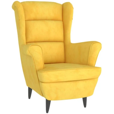 Image of vidaXL Armchair Mustard Yellow Velvet