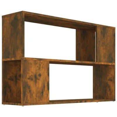 Image of vidaXL Book Cabinet Smoked Oak 100x24x63 cm Engineered Wood