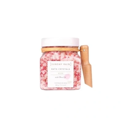 Image of Sunday Rain Rejuvenating and Detoxifying Bath Crystals, Refreshing Salts for Brightening Skin Easing Tired Muscles, Infused with Soothing Rose Oil, Fresh Petals Scent, 500g