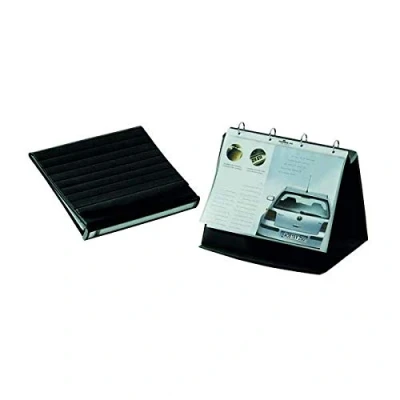 Image of FINCHLEY Table Top Presenter A4 Landscape Graphite Grey 8567/39 + FREE PEN