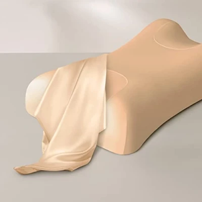 Image of Sleep &amp; Glow Omnia Natural Silk Pillowcase for Hair and Skin Fits Unique Shape of Sleep&amp;Glow Pillow 19mm Grade 6A Mulberry (Brazilian Sand)