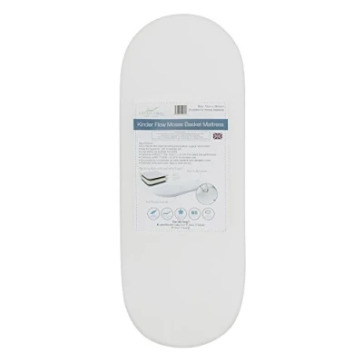 Image of Kinder Valley Moses Basket Mattress 72x26.5cm Flow with Removable, Hypo Allergenic &amp; Washable Cover