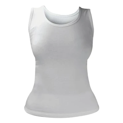 Image of HEAT HOLDERS Ladies Sleeveless Cotton Seamless Thermal Underwear Long Top (White, Large)