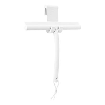 Image of blomus VIPO Shower Squeegee with Holder, 24 cm Wide, Silicone for Shower, Bathroom, Window Squeegee, Windscreen White