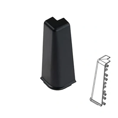 Image of Plastic Skirting Board High Line 2.5m PVC External Corner Black Matt M090