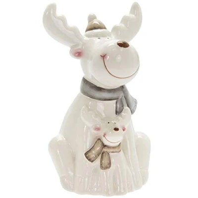 Image of The Leonardo Collection Reindeer and Calf Grey scarf