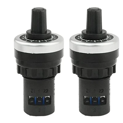 Image of CENPEK 2Pcs LA42DWQ 22 22mm 10K Ohm Variable Speed Drive Potentiometer Rotary Inverter Converter (10K)