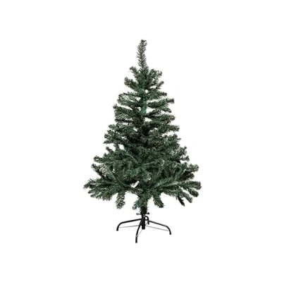 Image of 4ft (1.2m) Green Artificial Christmas Tree with Metal Stand 219 Tips, Realistic Xmas Tree, Perfect for Small Spaces, Classic Holiday Décor
