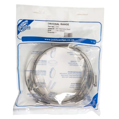 Image of Jubilee 8.5SS Hose Clip Grade 304 Stainless Steel 184MM 216MM