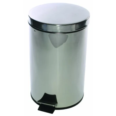 Image of Fsmisc KCO568W12 Pedal Bin Stainless Steel with Removable Plastic Liner 12 Litres D300xH460mm Ref SPC/PB.12/SS, multi colour