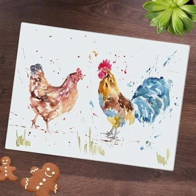 Image of lesser and pavey LP48404 Country Life Cockerel Design Cutting Board Multi color