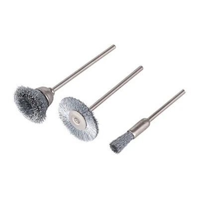 Image of wolfcraft Stainless Steel Wire Mini Brush Set, 3 pcs. I 2747000 For preparing soldering and welding jobs