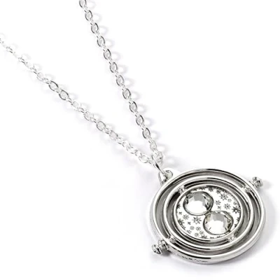 Image of Harry Potter Silver Tone Time Turner Necklace
