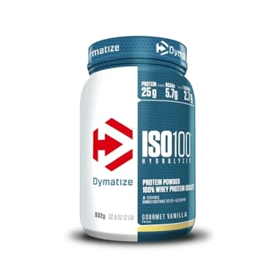 Image of Dymatize ISO 100 Hydrolyzed Gourmet Vanilla 932g Whey Protein Hydrolysat + Isolat Powder