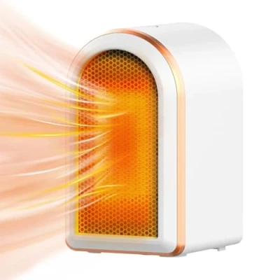 Image of Electric Heater, Space Heater with 1200W/800W Heating Modes Portable PTC Ceramic Plug in Heaters for Home Low Energy Adjustable Tip Over &amp; Overheat Protection Room Bedroom Office
