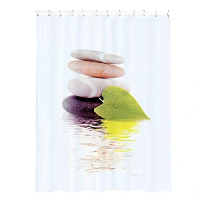Image of MSV LONDON SHOWER CURTAIN 180 x 200, Polyester, Silver, 200 cm