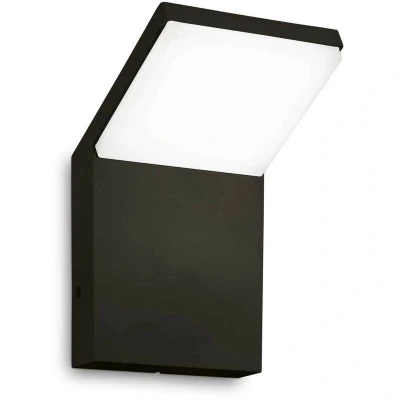 Image of Style Integrated LED Outdoor Modern Wall Lamp Black 1100Lm 4000K IP54