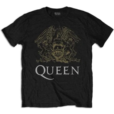Image of Queen &#039;Crest&#039; T Shirt (Extra Large) Black
