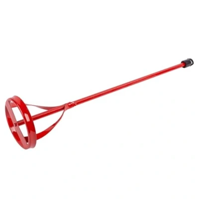 Image of Red 8cm x 40cm 6.8mm Metal Paint Mixer By Blackspur