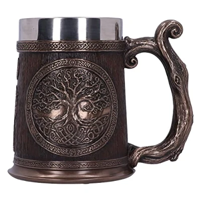 Image of Nemesis Now Tree of Life Tankard 16cm, Resin, Bronze