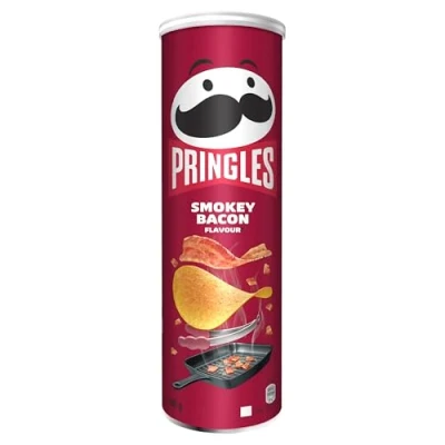 Image of Pringles Smokey Bacon Flavour Crisps 185g