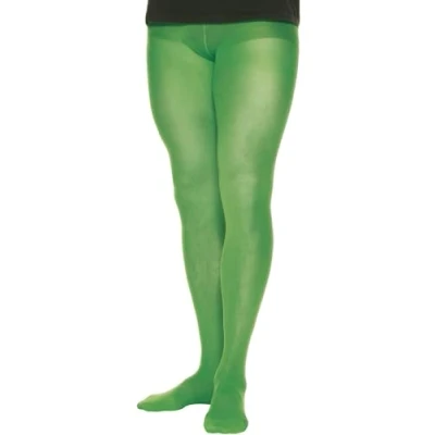 Image of Smiffys Tights Green Mens, 70 Denier, Christmas Fancy Dress Accessory, Up Accessories