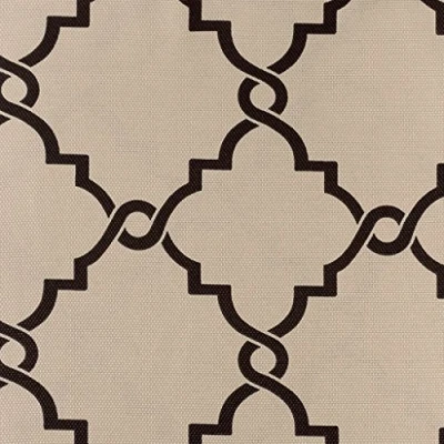 Image of Madison Park Saratoga Single Window Curtain Light Filtering Fretwork Print 1 Panel Grommet Top Drape for Living Room Bedroom and Dorm, 100x84, Khaki