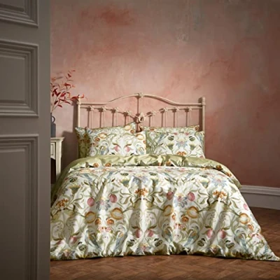 Image of Edinburgh Weavers EW Songbird Duvet Cover Set, Stone