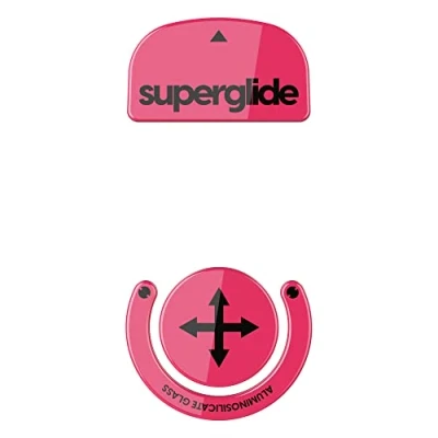 Image of Superglide Fastest and Smoothest Mouse Feet/Skates Made with Ultra Strong Flawless Glass Super Fast Smooth Durable Sole for Logitech G PRO X Superlight (Magenta)