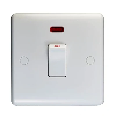 Image of Eurolite Enhance White Plastic 20A DP switch with neon