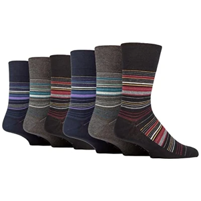 Image of 6 Pairs Gentle Grip Socks size UK 11 (6 x RJ619)