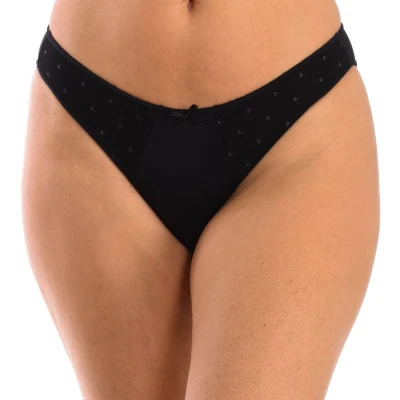 Image of Selene Womenss micro tulle panties BK3089 Black Size Large
