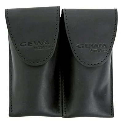 Image of GEWA Mundstücktasche Crazy Horse Trompete schwarz für 2 Mundstücke