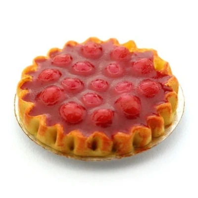 Image of MyTinyWorld Dolls House Miniature Deep Filled Strawberry Pie