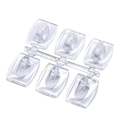 Image of Amtech W8307 6 Piece Transparent Removable Hook Set (2.2cm x 2.8cm)