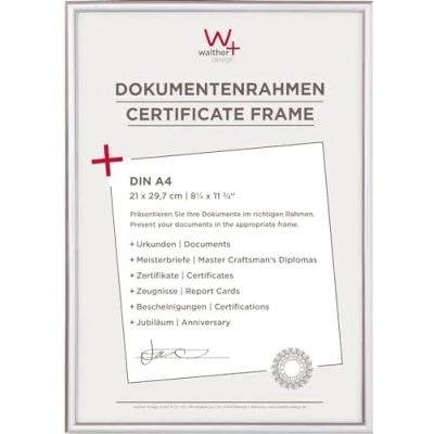 Image of walther Design Picture Frame Silver 21 x 29,7 cm (DIN A4) New Lifestyle Plastic KV130S