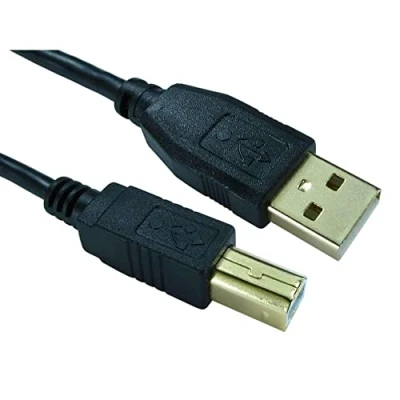 Image of CablesDirect CDL 102 1.8MTR USB 2.0 A M B BLACK CABLE B/Q 200